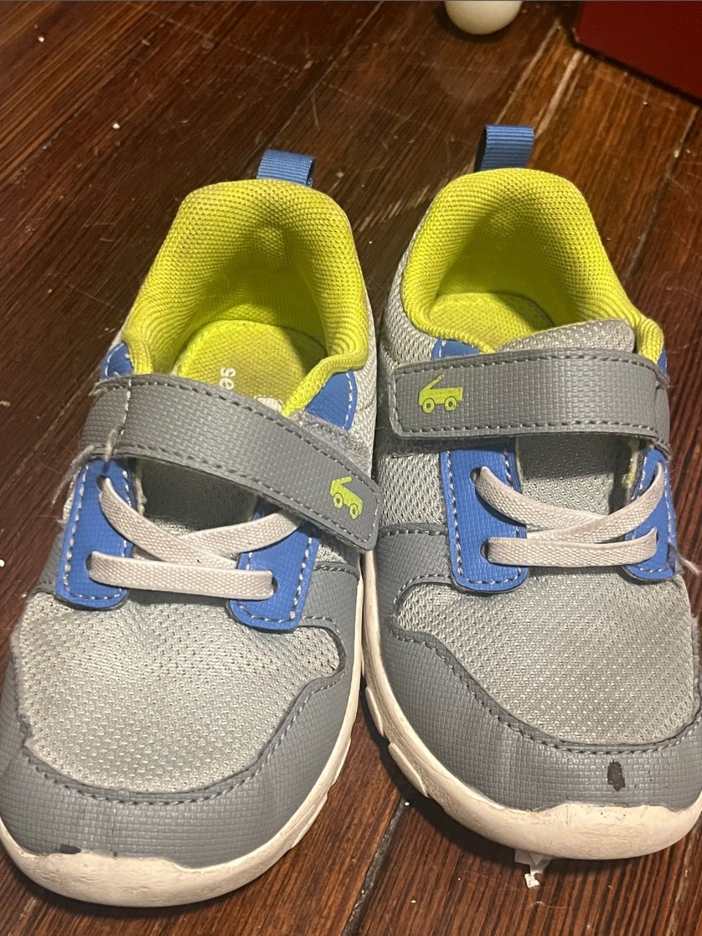 See Kai Run Gray, Blue and Lime Kids Sneakers